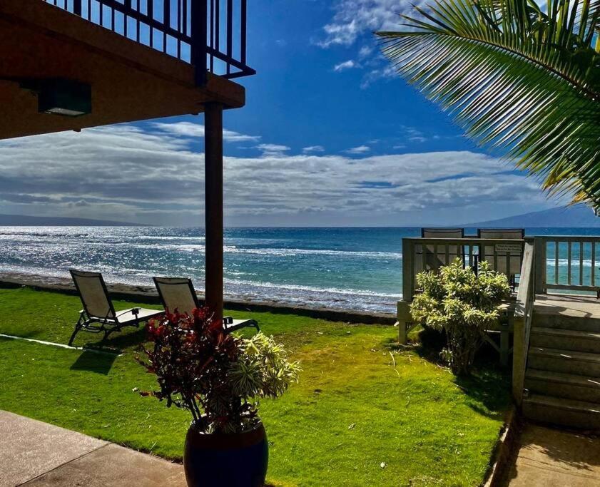 Oceanfront With Aircon-Hear The Waves-Amazing Views-Wifi Apartment Lahaina Exterior photo